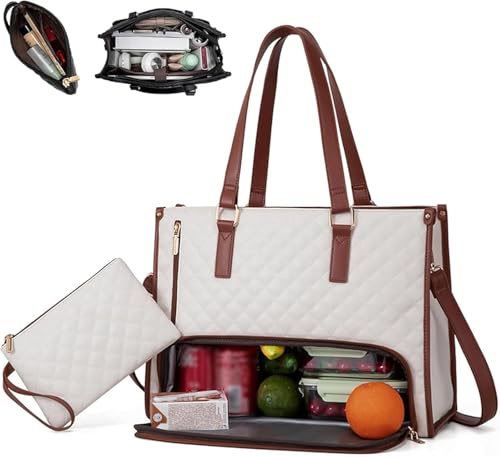 PALAY® Tote Bag for Woman Lunch Bag with Insulated Compartment 2 in 1 Lunch Tote Bag for Women Shoulder Bags for Business, Office,Travel, Beach,Casual,College PALAY® Tote Bag for Woman Lunch Bag with Insulated Compartment 2 in 1 Lunch Tote Bag for Women Shoulder Bags for Business, Office,Travel, Beach,Casual,College